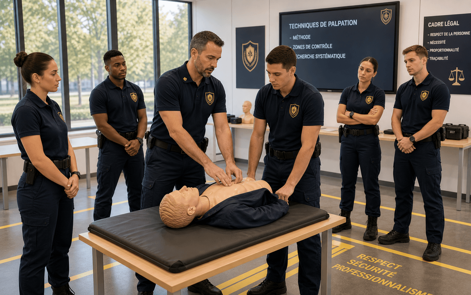 Palpation et inspection visuelle des bagages